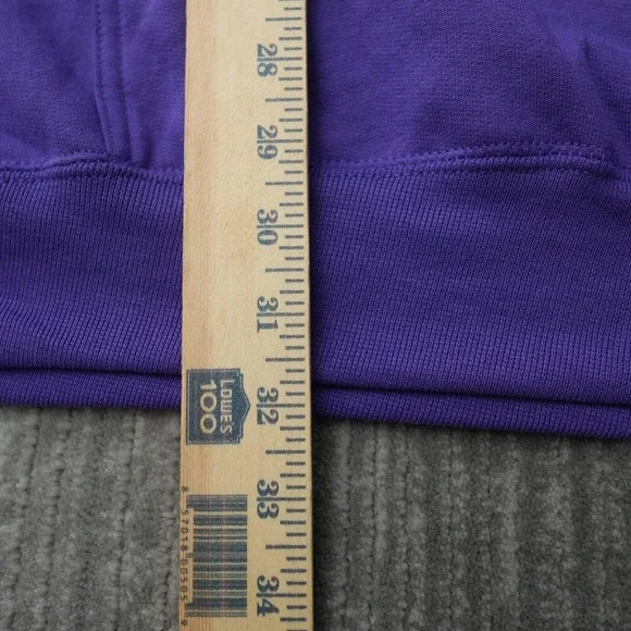 Trader Joe's Hoodie Men Purple Pullover Sweatshirt Port & Company Pocket 3XL - Picture 2 of 12